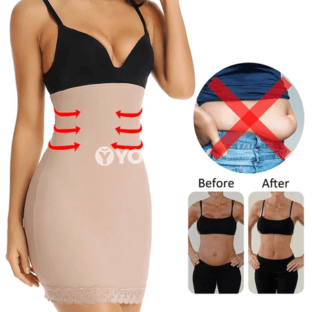 Aýallar üçin ýokary billi tekizleýji half slip içki eşik