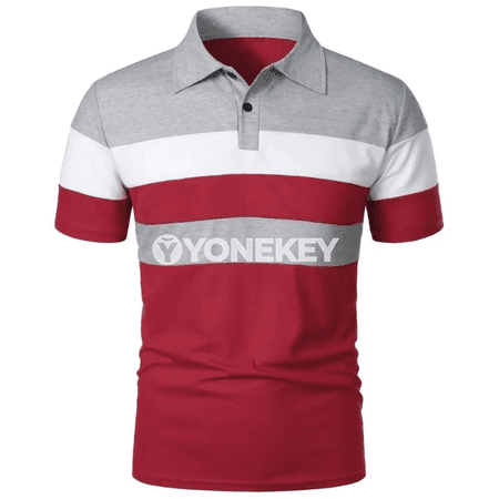 Erkekler üçin ýeňil gysga ýeňli polo futbolka 6XL çenli