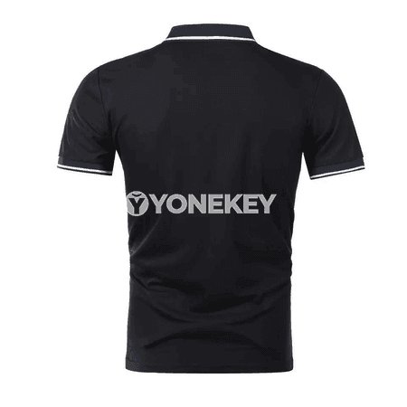 Erkekler üçin ýazky polo futbolka, gysga ýeňli