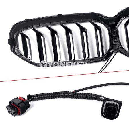 BMW 5 Series G30/G31 üçin LED öň radiator gözenegi, Glossy Black