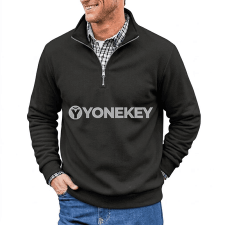 Erkekler üçin sportywka, ýaz-küz ýeňil half-zip sweatshirt