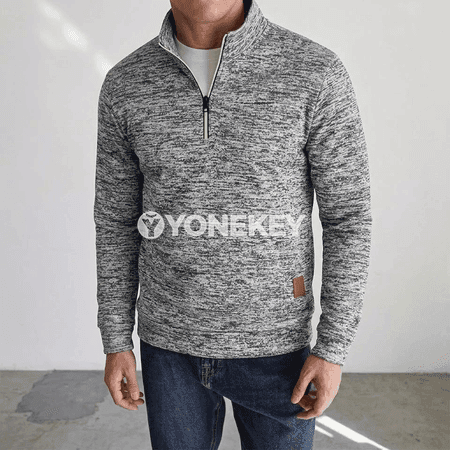 Erkekler üçin ýyly ýarym fermuarly sport switeri