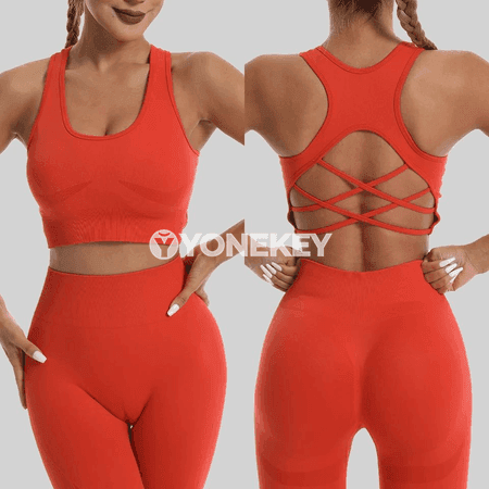 Aýallar üçin ýokary bel bili seamless yoga we fitnes topary