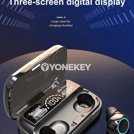 M30 TWS Bluetooth nauşnikler, ses azaldyşly, sport üçin, suw geçirmeýän