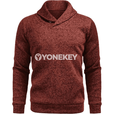 Erkekler üçin ýokary boýunly zipsiz ýyly sweatshirt, oversize