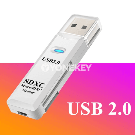 NNBILI USB 2.0 mikro SD/TF kart okaýjy, ýokary tizlikli 2-si 1-de