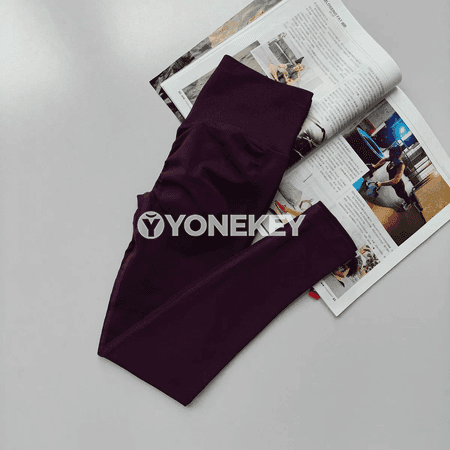 Aýal-gyzlar üçin ýokary billi tikinsiz yoga legginsi