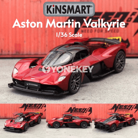 KiNSMART Aston Martin Valkyrie 1:36 metal model awtoulag