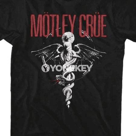 Motley Crue Dr. Feelgood erkekler üçin ýazky pagtaly futbolka