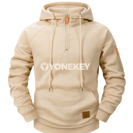 Erkekler üçin ýyly kapýuşonly fermuarly fleýs pulyower, S-XXXL