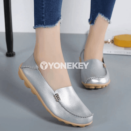 Zenanlar üçin bezegli lakly baletka köwüşleri, ýeňil loafers