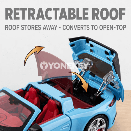 Porsche 911 Targa 4S 1:32 metal awtoulag modeli, sesli we yşykly