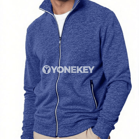 Erkekler üçin fermuarly ýyly ýeňil kurtka, uzyn ýeňli, S-3XL