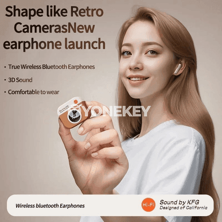Bluetooth 5.3 simsiz nauşnik, LED ekranly, 24 sagat işleşlik
