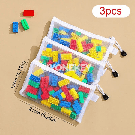 3 sany köp maksatly transparent fermuarly saklaýyş sumkasy