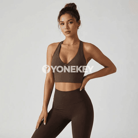 Zenanlar üçin yoga sport bra, açyk arka, fitnes we ylgaw üçin
