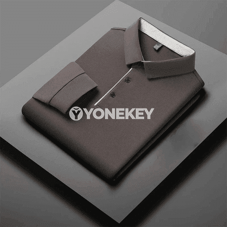 Erkekler üçin ýyly, işewür-stil uzyn ýeňli polo köýnek