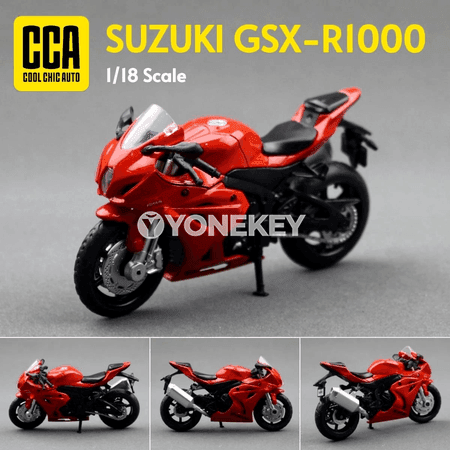 Suzuki GSX-R1000 1:18 metal model motosikl