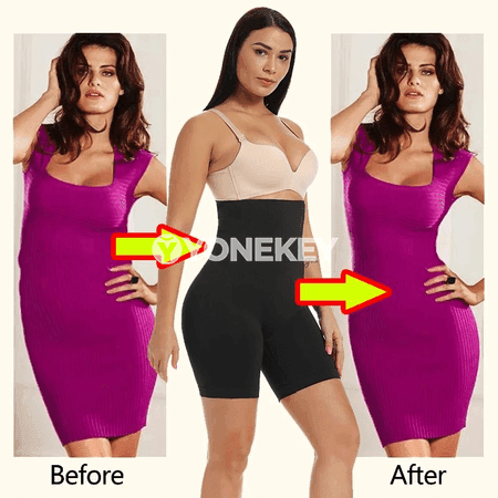 Beli şekillendiriji ýokary boýun şortlar, görünmeýän rahat model