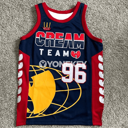 Wu-Tang Clan 96 ýeňsiz basketbol maýkasy, uniseks, dem alýan