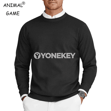 Erkekler üçin ýeňil trikotaž switer, uzyn ýeňli gündelik jumper
