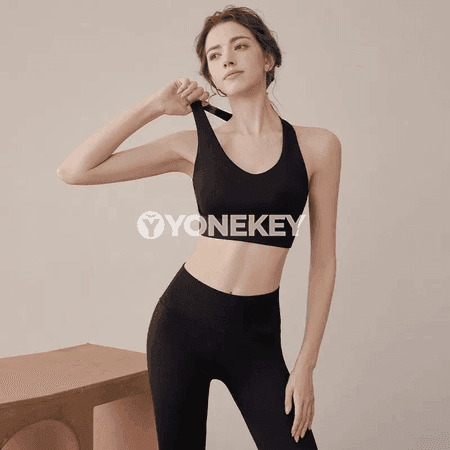 Zenanlar üçin ýokary intensiwlik sport bra, arkasy açyk, ýoga üçin