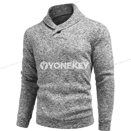 Güýz-gyş üçin uzyn ýeňli, ýokary boýunly erkek switeri