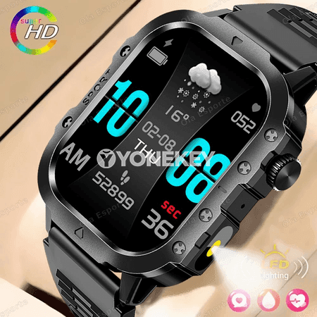 2.01" HD ekranly akylly sagat, Bluetooth jaňly, LED çyraly