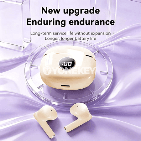 Bluetooth TWS semi-in-ear nauşnikler, HiFi, displeýli, güýçli batareýa