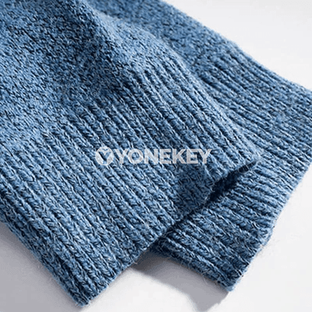 Erkekler üçin giň boýunly ýyly örme switer, gyşky rahat görnüş