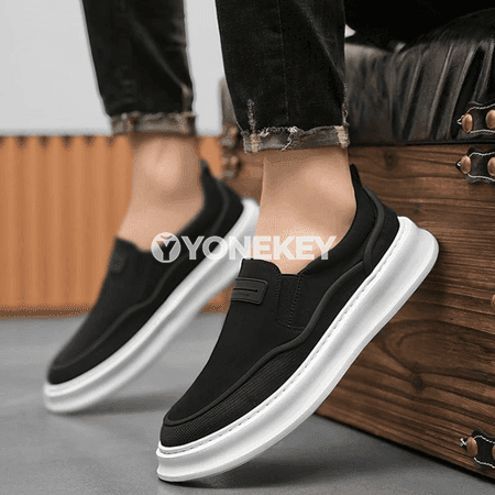 Erkekler üçin rahat süed loafers, ýaz tomus üçin slip-on aýakgap