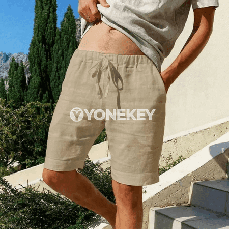 Erkekler üçin ýeňil ýaz-tomus şortik, kätan-pambyk, giň we amatly