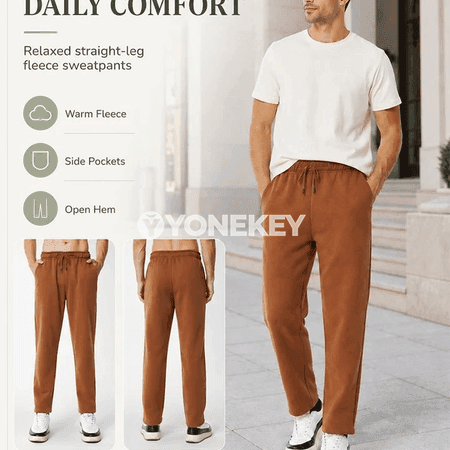 Erkekler üçin ýyly fleece sport balaklary, ýokary rahatlykly jübili model