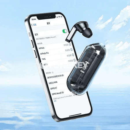 Bluetooth 5.3 simsiz TWS nauşnik TM20, smart sensor, suw geçirmez
