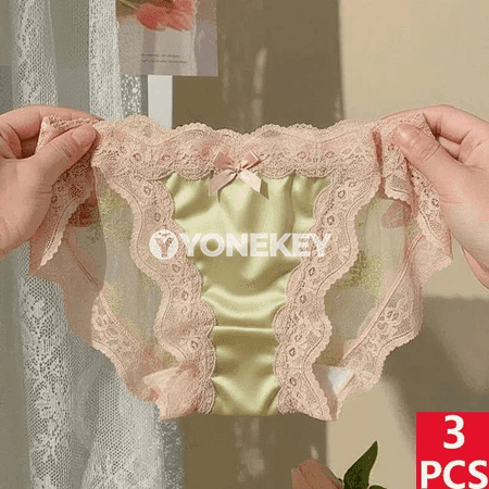 Zenanlar üçin 3 bölek ýumşak dantelli içki balaklar toplumy