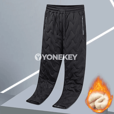Erkekler üçin ýyly fleece sport balaklary, gyş üçin rahat we ýumşak