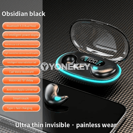 X55 simsiz uky nauşnikleri, gizlin, ses azaldyşly Bluetooth headset