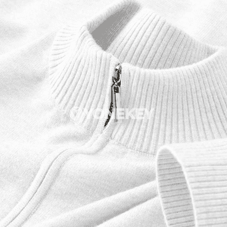 Erkekler üçin ýyly polo switer, ýokary boýunly, fermuarly, gündelik stil