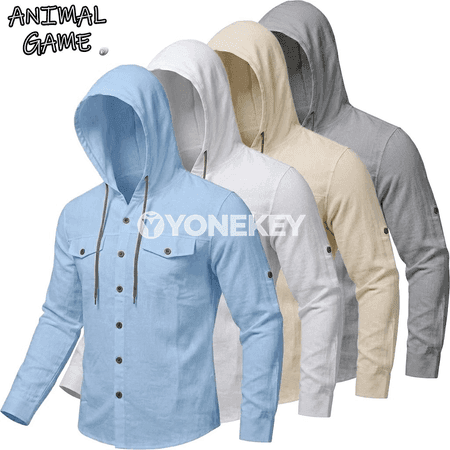 Erkekler üçin ýeňil kapýuşonly koton hoodie, gündelik we sport görnüş