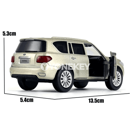 Nissan Patrol Y62 1:36 metal oýunjak awtoulag, iki reňkli