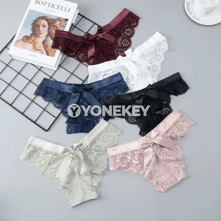 3 bölek dantelli aýal G-tanga içki eşigi toplumy