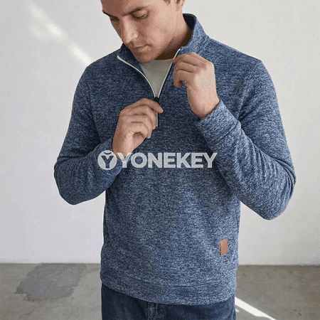 Erkekler üçin ýyly ýarym fermuarly sport switeri