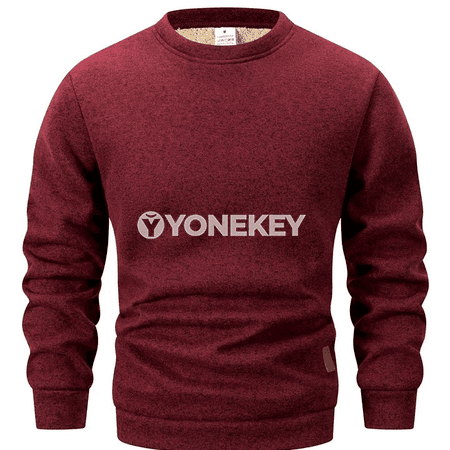 Erkekler üçin ýyly dokalan ýeňil switer, ýokary boýunly, gündelik stil
