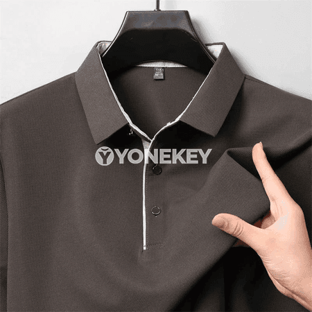 Erkekler üçin uzyn ýeňli polo köýnek, ähli pasyla laýyk amatly klassik stil