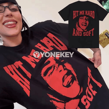 Billie Eilish stilindäki pagtadan rahat uniseks futbolka