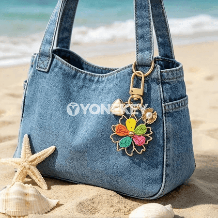 Bag açary üçin 4 ýaprakly bagtly klewer brelok, sowgatlyk bezeg