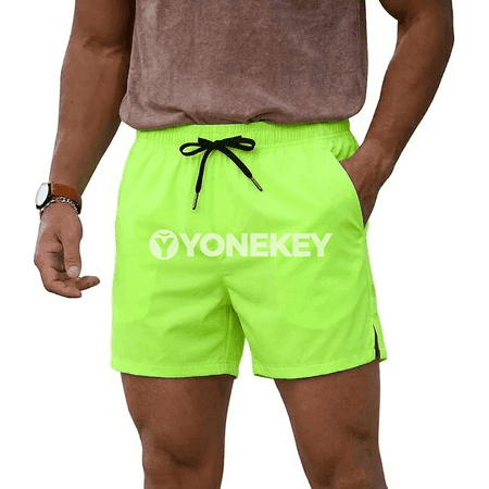 Erkekler üçin ýeňil sport şortik, çalt gurajak ýazky model