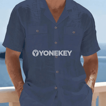 Erkekler üçin gündelik ýokarky köýnek, ýaka görnüşli ýeňil model