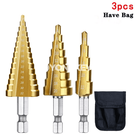 HSS basgançakly buraw uçy 4-32 mm, titan örtükli, metal üçin