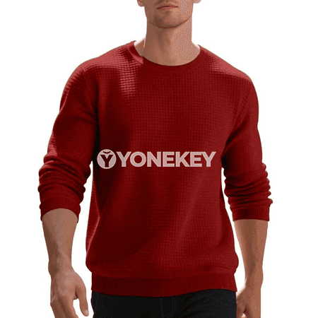 Erkekler üçin rahat giň boýunly svitşot, gündelik pullover
